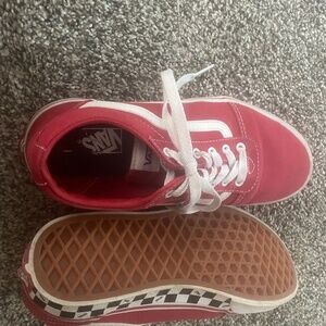 Youth vans size 4 red